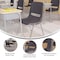 Flash Furniture 880 lb. Capacity Gray Stack Chair w/ Chrome Frame, 5PK 5-RUT-18-GY-CHR-GG - alternate 3